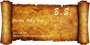 Both Sára névjegykártya